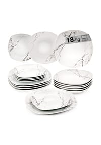 SÄNGER Porzellan Geschirrserie Bilgola Marmor - Bilgola Marmor - Weiss- Kaffeebecher Set Bilgola Marmor 6 teilig