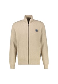 LERROS - Sportive Strickjacke aus hochwertiger Baumwolle - GRAVEL BEIGE MELANGE