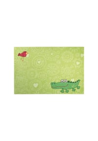 sigikid® - Kinderteppich Happy Zoo Crocodile - Krokodil mit Herzchenmuster - lindgrün