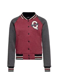 QUEEN KEROSIN - Collegejacke mit Rückenstickerei Speed Queens - bordeaux