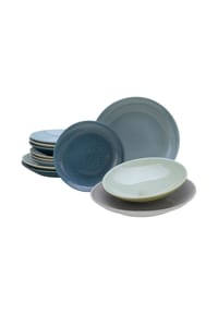 CreaTable - Reactive Aqua Tellerset 12-tlg Reactive - blau