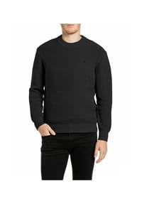 REPLAY - Pullover, Rippstruktur, für Herren - C098  BLACK