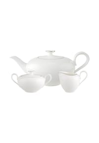 Villeroy & Boch Teezubehör Set Anmut Platinum No.1 3er Set weiß - ANMUT PLATINUM - weiß