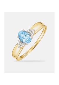Diamant L'eternel - Ring, mit Blautopas, 375 Gelbgold - gold