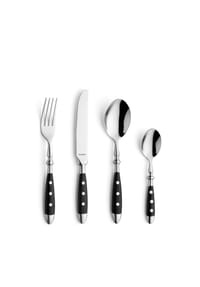 kuppels 24-tlg. Besteckset - Country - schwarz