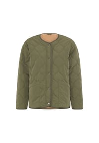 camel active - Wendbare Teddyjacke in Übergroßer Passform - Dunkelgrün