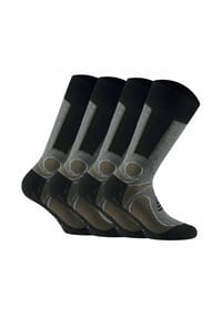 Rohner Advanced Socks - Unisex Trekking Socken, 4er Pack - Basic Outdoor Socks, Sportsocken - Grau