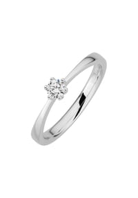 LYOMI - Ring 585/- Gold 1 Diamant Lab Grown 0,20ct. - weiß