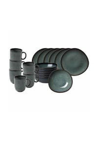 like. by Villeroy & Boch Frühstücks-Set Lave 18er Set - LAVE GLACÉ - beige