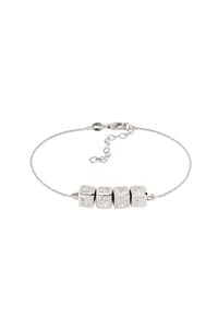 elli. - Armband Love Lettering Mit Kristallen Von Swarovski® 925 Sterling Silber - Gold