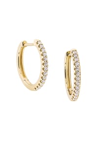 MONCARA - Damen Creolen, 585er Gold, 26 Diamanten zus. ca. 0,20 Karat - Gelbgold