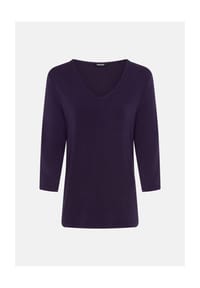 olsen - Shirt mit V-Ausschnitt und 3/4-Ärmeln - Moss Green