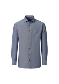 VENTI - Herren Businesshemd Langarm uni Comfort Fit - Blau