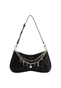 GUESS - Schultertasche, Kunstleder, Reißverschluss, für Damen - BLACK