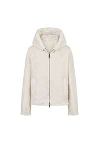 BARBARA LEBEK - Fellimitatjacke Damen zum Wenden - Creme