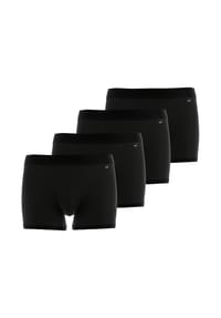 GÖTZBURG - Herren Boxershorts, 4er Pack - X-lastic, Unterwäsche, Unterhosen, Logo, einfarbig - Schwarz
