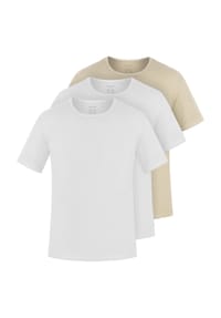 normani® - 3er Set Herren T-Shirts aus Bio-Baumwolle Nyons - Beige