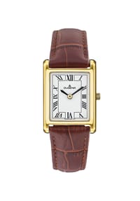 DUGENA QUADRA CLASSICA - Klassische Armbanduhr Quadra Classica - braun/gold