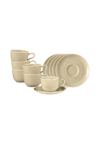 Seltmann Weiden Kaffeetassen mit Untertassen Terra 260 ml 6er Set - TERRA - beige