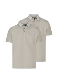 RAGMAN - Poloshirt 2er Pack Basic - Beige / grün