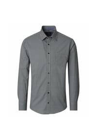 CASAMODA - Herren Freizeithemd Langarm Print Casual Fit - Blau