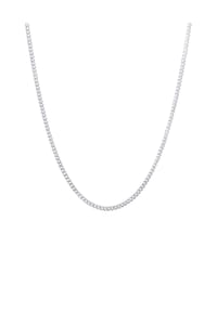 KUZZOÍ - Halskette Herren Panzerkette Basic Fein 925 Silber - Grau