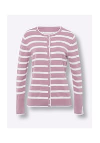 heine - Cardigan - camel-ecru-gestreift