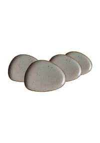 Ritzenhoff & Breker Dessertteller Taste 25,5 x 19,5 cm 4er Set taupe - TASTE - taupe