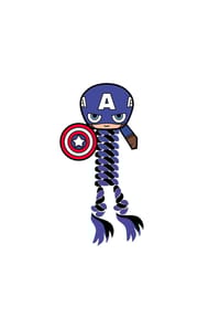 MARVEL - Avengers Captain America Hundekauspielzeug Seil Kauspielzeug - 
