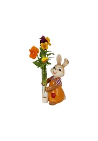Goebel Figur Hase mit Vase Blütentraum - Osterhasen - Bunt