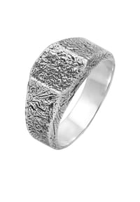 HAZE & GLORY - Ring Siegelring - Strukturiert 925 Silber - Silber