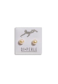 Adelia's - Damen Perlenschmuck 925 Silber Süsswasser Perlen Ohrstecker - weiß