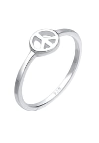 elli. - Ring Peace Frieden Symbol 925 Sterling Silber - Gold
