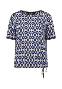 BETTY BARCLAY - Casual-Shirt mit Tunnelzug - Blau/Weiß
