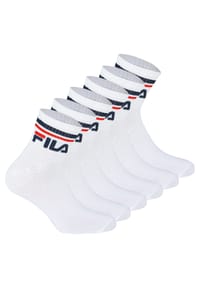 FILA - Unisex Socken, 6 Paar Quarter - Kurzsocken, Sport, Logo-Bund, uni - Blau