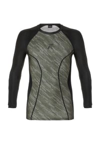 reusch - Torwartshirt Padded Eco Undershirt mit eingenähten Polstern - 7050 black / desert green