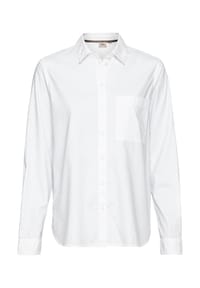 camel active - Langarm Bluse aus reiner Baumwolle - Hellblau