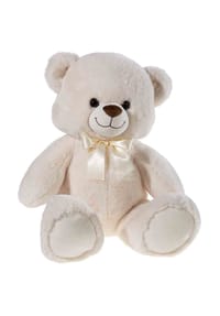 heunec® - Kuscheltier Bär sitzend mit Schleife creme - creme
