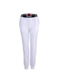 HUGO - Damen Jogginghose - Sporty Logo Pants, Loungewear, Logo-Bund, lang, uni - Weiß