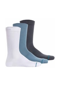 STANCE - Unisex Socken 3er Pack - Icon, Logo, Basic, Crew Socken - Grau/Blau/Weiß