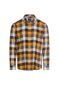 camel active - fleXXXactive® Langarmhemd aus leichtem Flanell - Dunkelbraun