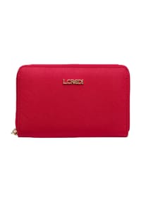 L.CREDI - POEMA Brieftasche, Emblem, RFID-Schutz, für Damen - ROT