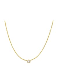 MONCARA - Damen Halskette mit Anhänger, 585er Gold mit 1 Diamanten, zus. ca. 0,05 Karat - GOLD