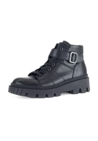 Gabor® - Schnürstiefeletten, Leder, Blockabsatz, für Damen - SCHWARZ