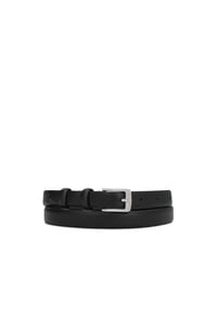Kazar - Schwarze Gürtel aus Leder in Schwarz in vielseitigem Stil - Schwarz