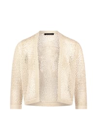 BETTY BARCLAY - Grobstrickjacke mit Lochmuster - beige