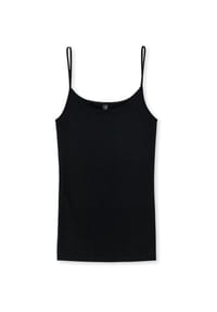 SCHIESSER - Spaghettitop "Luxury", Glanzpaspel, uni, für Damen - C0 000 SCHWARZ