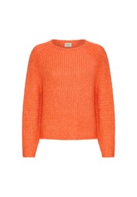camel active - Strickpullover mit weiten Ärmeln - Grau