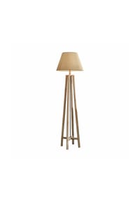 LOBERON - Stehlampe Edgewood braun/leinen - braun/leinen