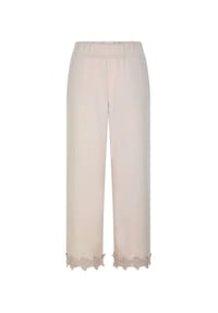 GOLDNER - Kurzgröße:  Sommerhose mit floraler Spitze - stein